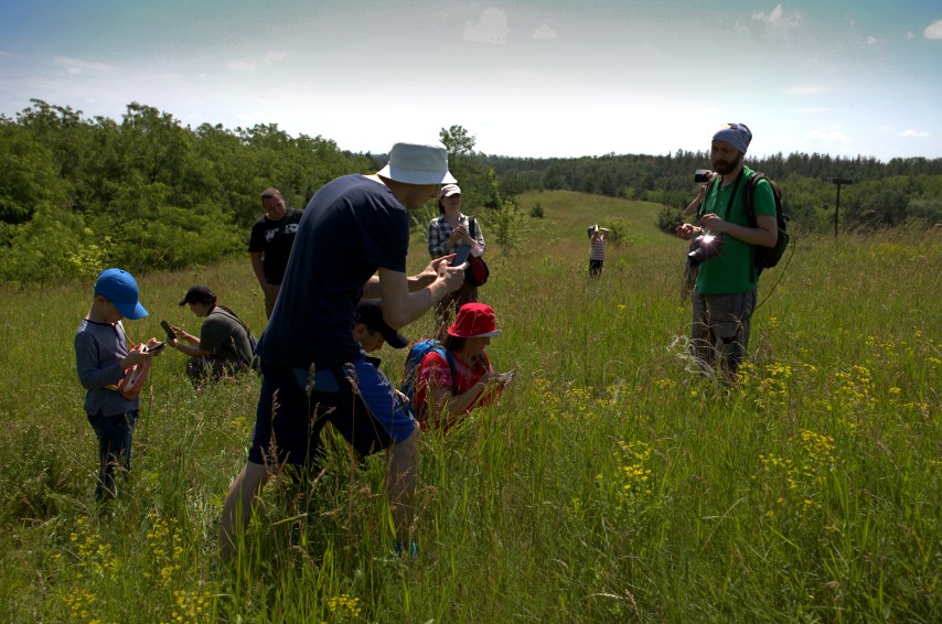 Collecting biodiversity data with iNaturalist app in Ukraine (Photo: UNCG)