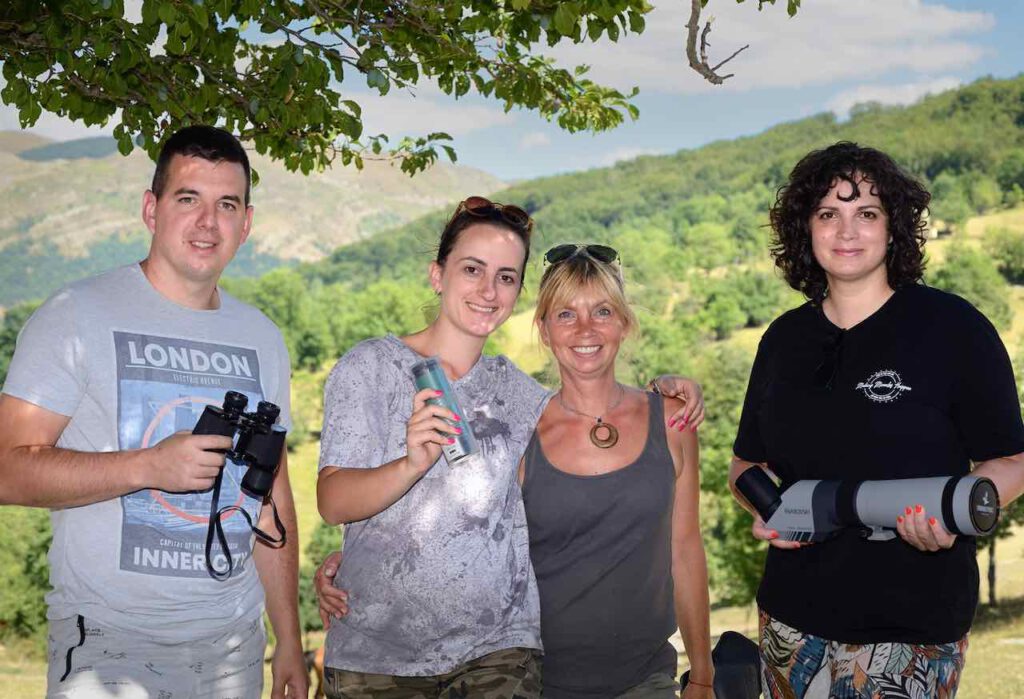 Wildlife Montenegro (Stefan Ralević, Belma Šestović, Marina Đurović) with Svetlana Miteva of The Habitat Foundation (Photo: Albin Hunia)