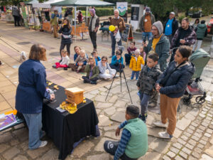 Puppet theatre about Myomimus roachi at the Imperial eagle festival in Topolovgrad (Photo: Dennis Wansink)