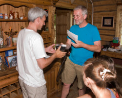 With a gift of Zoogdierenwerkgroep Zuid-Holland we could buy 10 bat detectors and give them to some of the participants of the workshop 'Bat research and conservation in Belarus'. Fons Bongers hands over the bat detectors to the participants of the workshop 'Bat research and conservation in Belarus' (Photo: Dennis Wansink)